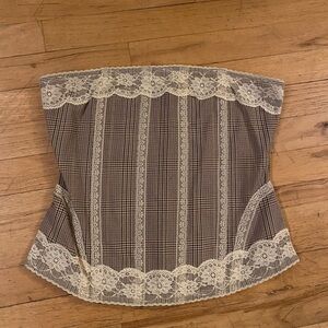 Miaou size small brown check corset. Never worn